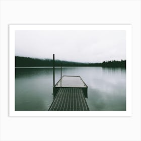 Moody Lake Dock Art Print