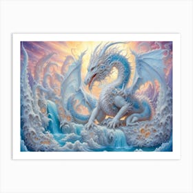 Dragon Of The Falls Art Print