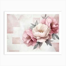 Pink Peonies 1 Art Print