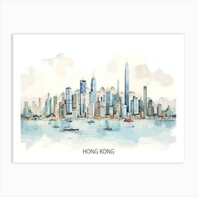 Hong Kong Skyline Iconic Cityscape Art Print