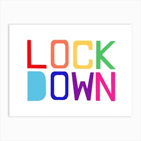 Lockdown White Art Print