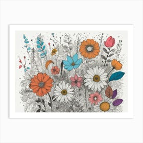 Flowers In The Garden Art Print