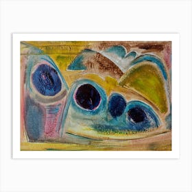 Abstract Wall Art, Impressionist Painting for Living Room Art Print