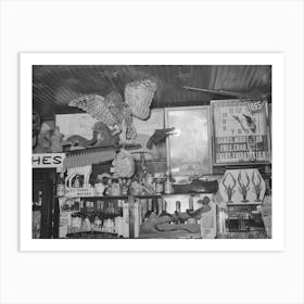 Decorations In Barroom, Raceland, Louisiana By Russell Lee Art Print