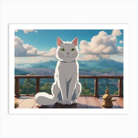 Kawaii Cat Art Print