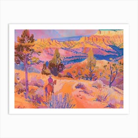 Cowboy Painting Bryce Canyon Utah 2 Art Print