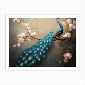 Peacock Painting 8 Art Print