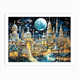 The old city square Art Print