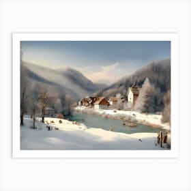 Winter Village 6 Art Print