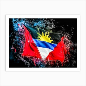 Flag Of Antigua And Barbuda Art Print