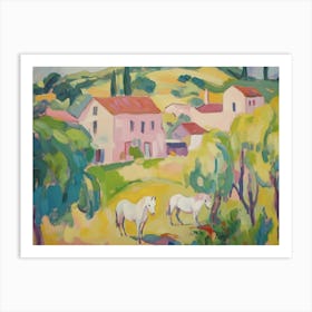 Horses In The Countryside Art Print