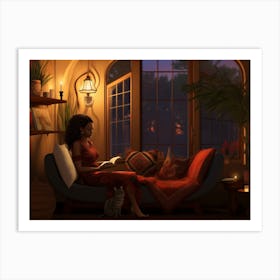 Reading Time Art Print