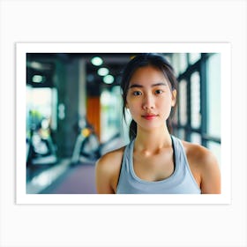 Asian Woman In Gym 1 Art Print