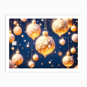 Christmas Ornaments Art Print