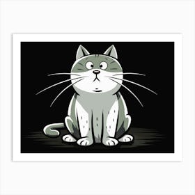 Cat In The Dark Art Print