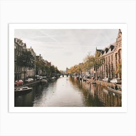 Amsterdam Canal Scenery Art Print