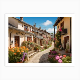 Street In A Village paintings art print Art Print