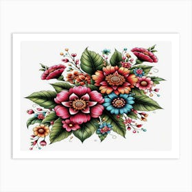 Russian Flowers Art Print