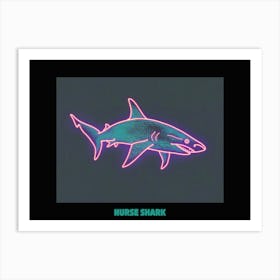 Neon Pink Nurse Shark 2 Poster Art Print