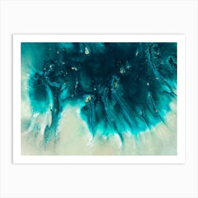 Aqua Echoes Art Print