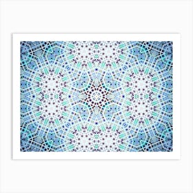 Pattern And Texture Blue Watercolor And Alcohol Ink 4 Art Print