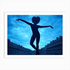 Silhouette Of A Dancer Art Print