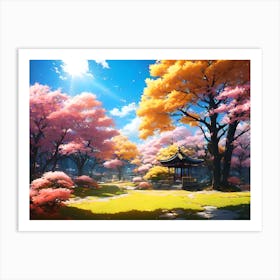 Sakura Trees 5 Art Print