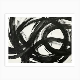 Black And White Abstract Painting 2 Art Print