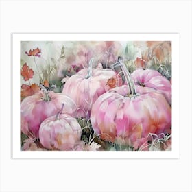 Pink Pumpkins 11 Art Print