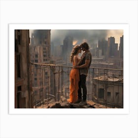 Romeo And Juliette In A Postapocalyptic World Art Print