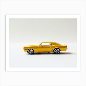 Toy Car 67 Camaro Yellow Art Print