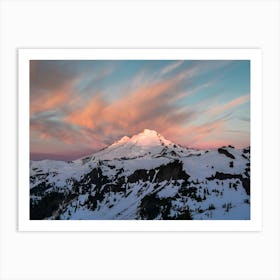 North Cascade National Park Mountain Sunset Art Print