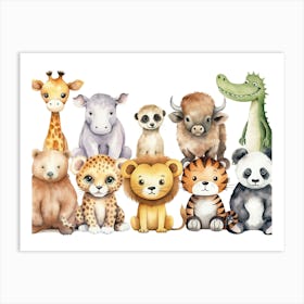 Zoo Animals 1 Art Print