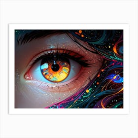 Eye Of A Girl Art Print