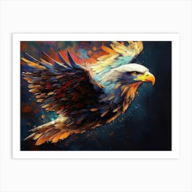 3d Eagle Abstract Art Print