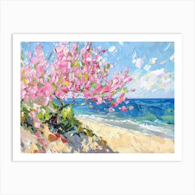 Blossom Tree On The Beach 1 Art Print