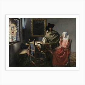 Johannes Vermeer The Wine Glass Art Print