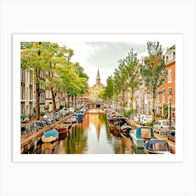 Bloemgracht Canal In Amsterdam Art Print