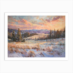 Western Sunset Landscapes Montana 2 Art Print