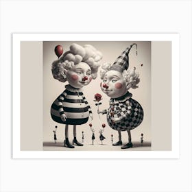 Clowns Art Print