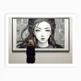 Black And White Drawing Art Print