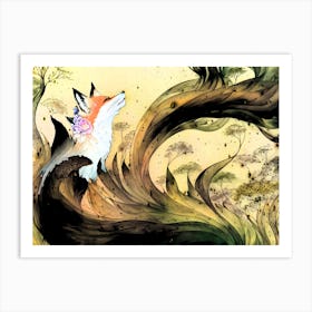 Enchanted Spirit Fox 2 Art Print