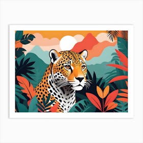Leopard In The Jungle 3 Art Print
