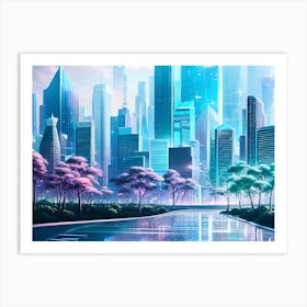 Futuristic Cityscape 41 Art Print