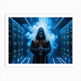 Tech priests prayying to server farms 4 Art Print