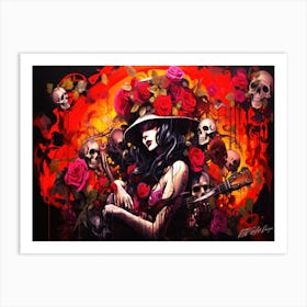 Witches And Musicals 12 - Decor And Roses Art Print