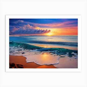 Sunset On The Beach 648 Art Print