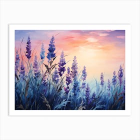 Sunset With Lavender Art Print