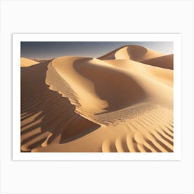 Artistic Patterns Carved By Wind Blown Sand Dunes Art Print