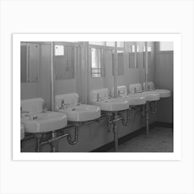 Washbasins At The Fsa (Farm Security Administration) Trailer Camp For Defense Workers, San Diego, California By Art Print